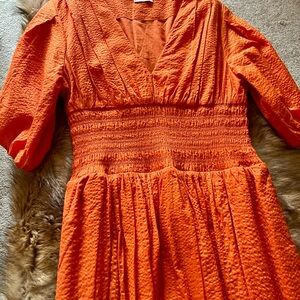 AYR Orange Midi Dress